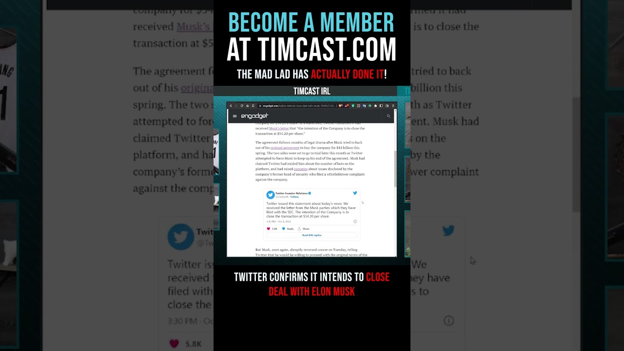 Timcast IRL - The Mad Lad Has Actually Done It! #shorts