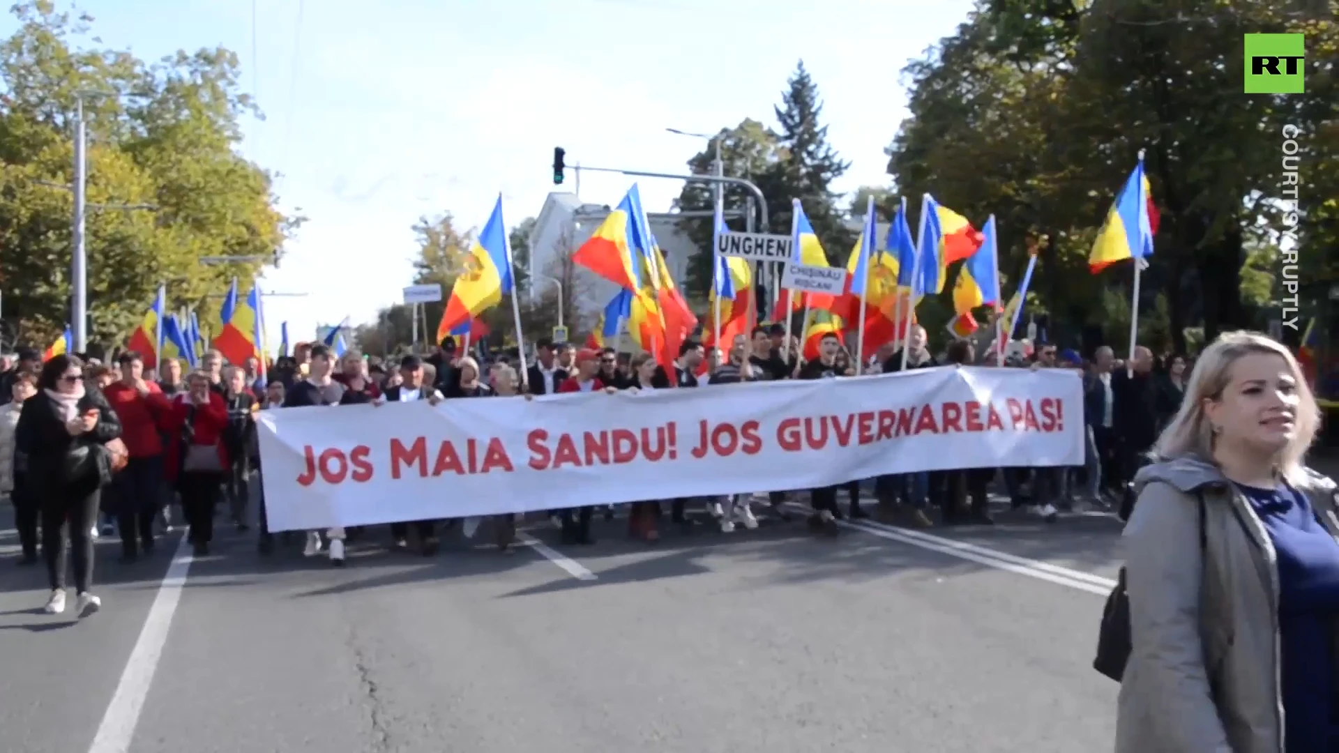 'Down with Maia Sandu!' | Massive anti-govt protest in Moldova