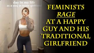 ONE OF US! NPC Feminists RAGE at a woman being happy just caring for her man.