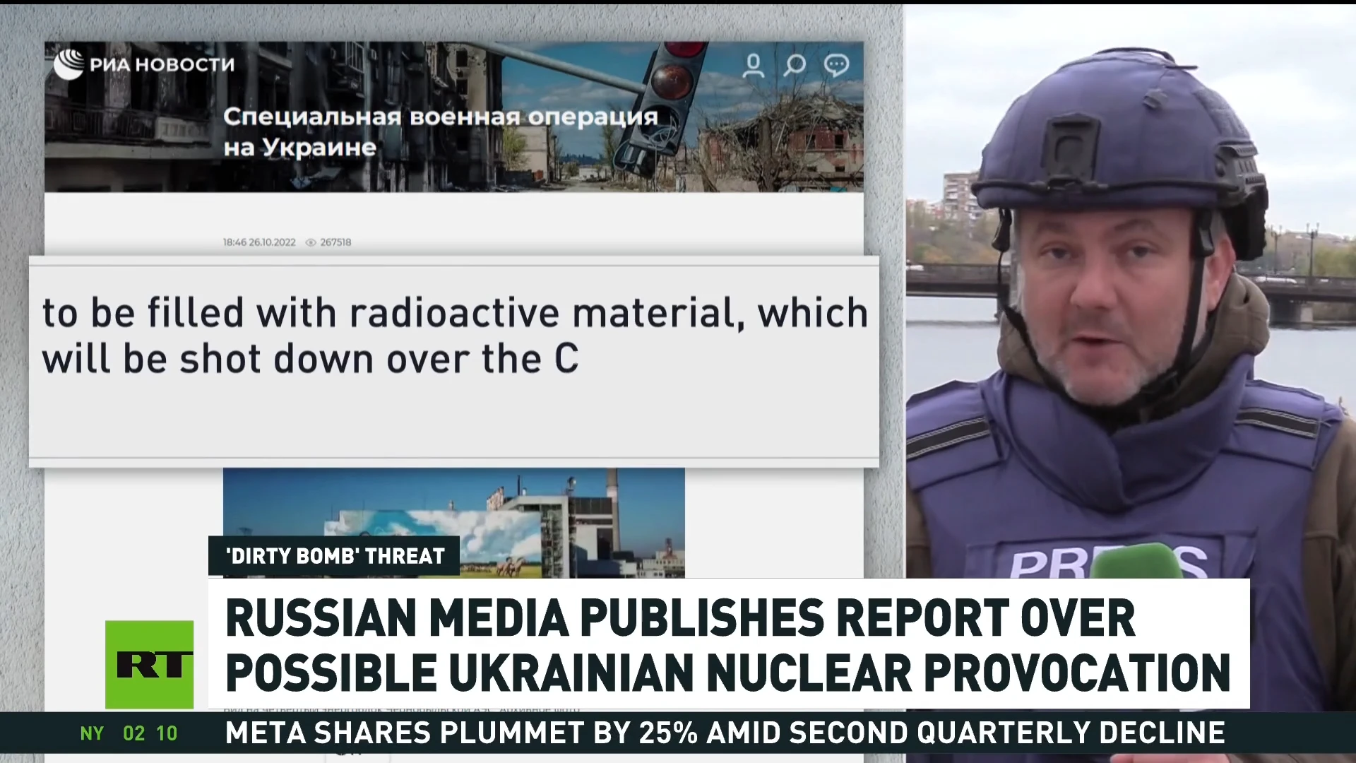 Russian media files report on possible nuclear false-flag operation by Ukraine