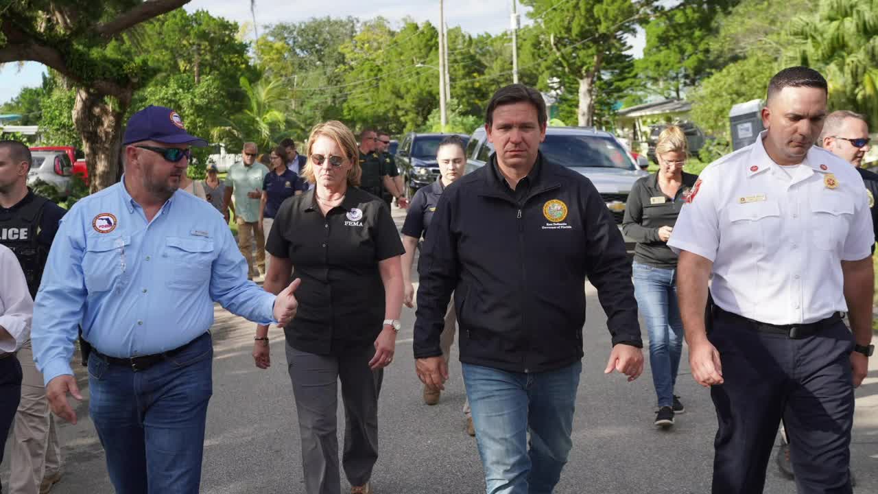 Governor DeSantis and First Lady Casey DeSantis Deliver an Update on Hurricane Ian in Arcadia