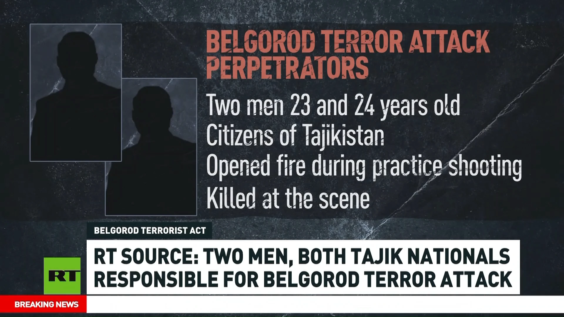 Two Tajik men responsible for Belgorod terror act - RT source