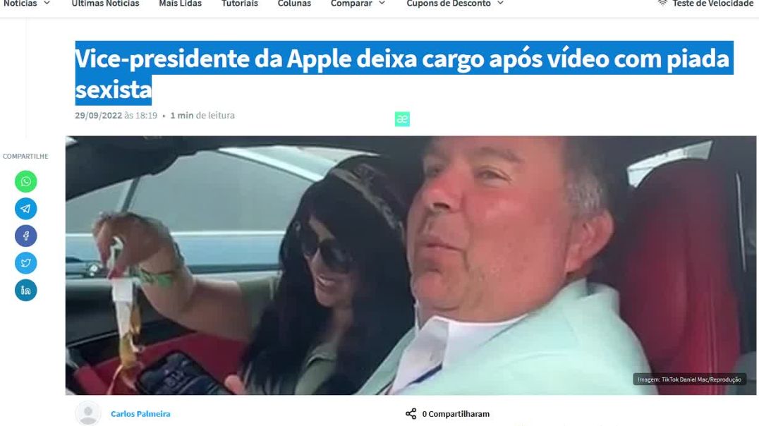 Cabeça branca da APPLE é despedido por causa de 1 PIADA