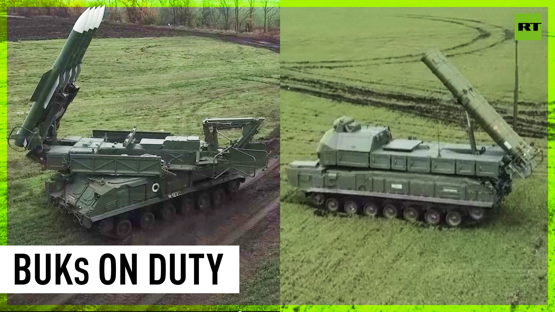 Russia’s Buk-M3 and Buk-M2 anti-aircraft missile systems firing in combat