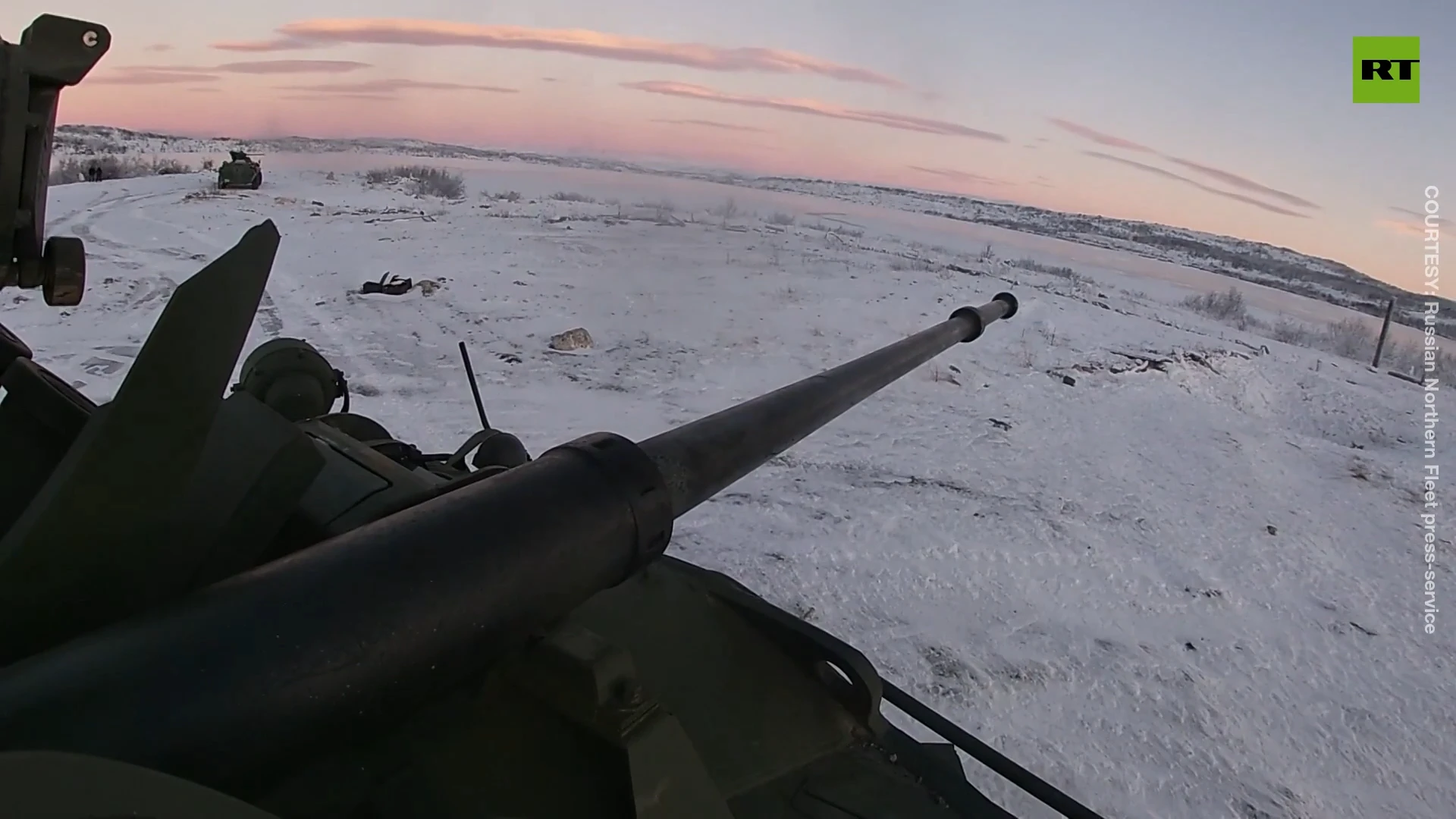 Russian Northern Fleet marines hold live-fire exercise