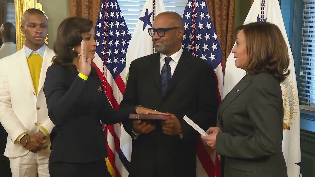 Vice President Harris Ceremonially Swears-In Ambassador Candace Bond