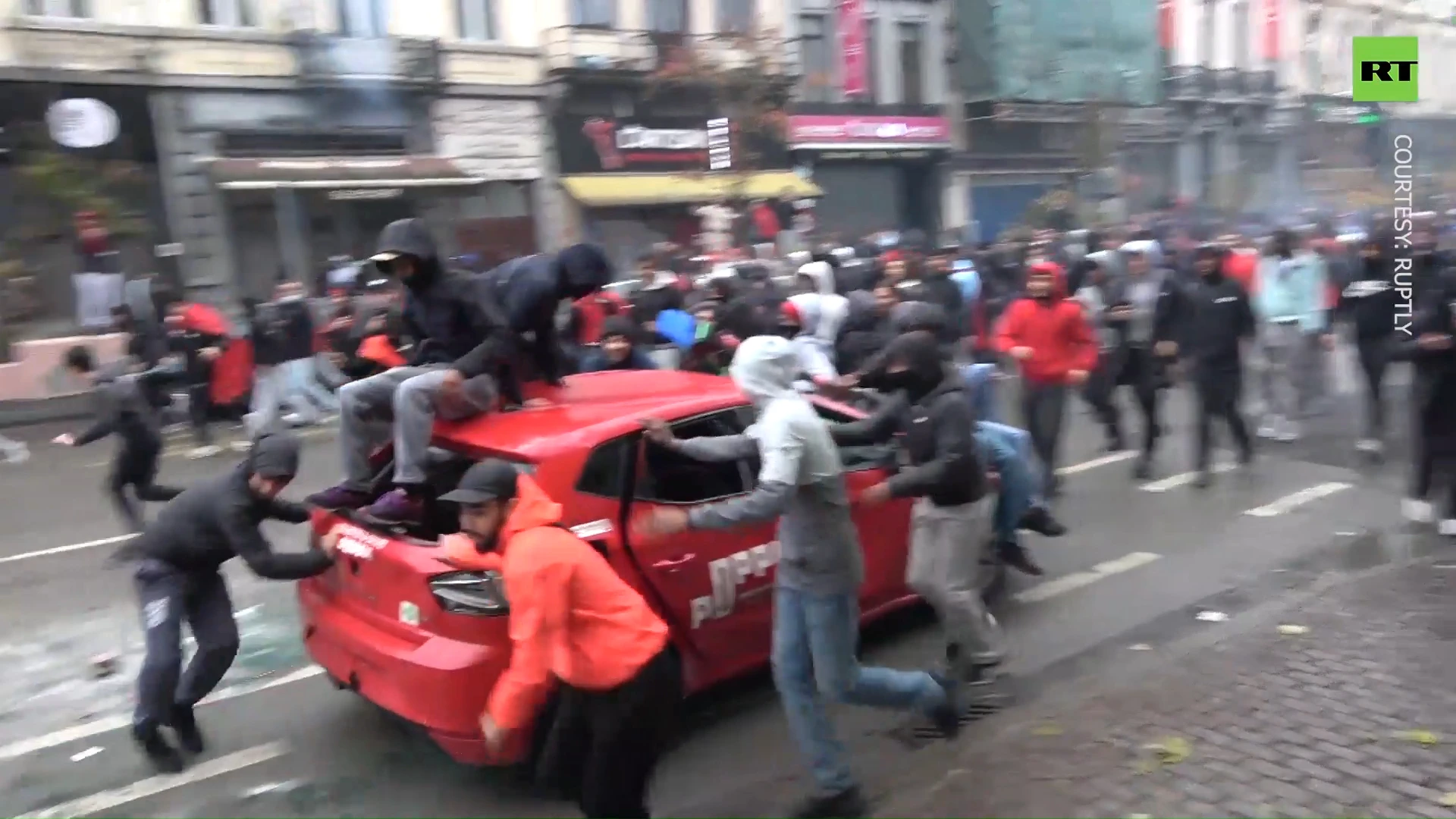 Riots erupt in Brussels after Morocco beat Belgium in World Cup