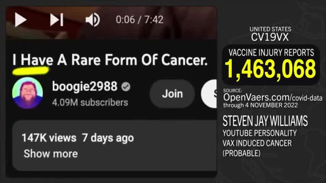 BOOGIE2988 SUFFERS VAX POISON INDUCED CANCER