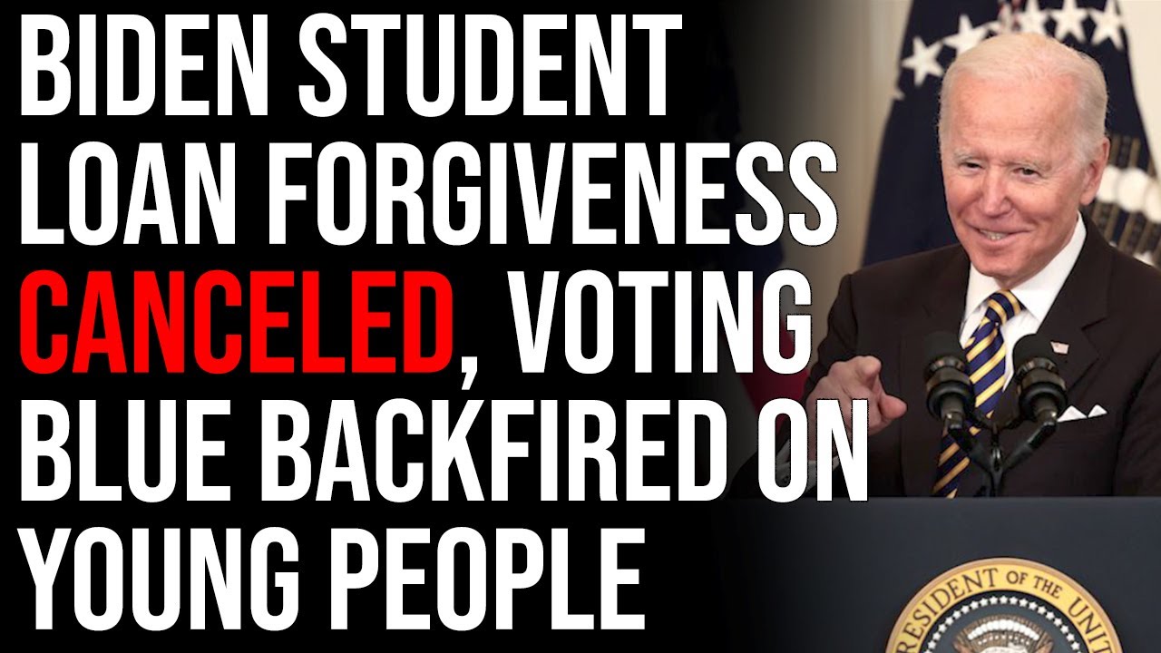 Biden Student Loan Forgiveness CANCELED By Judge, Voting Democrat Backfired On Young People