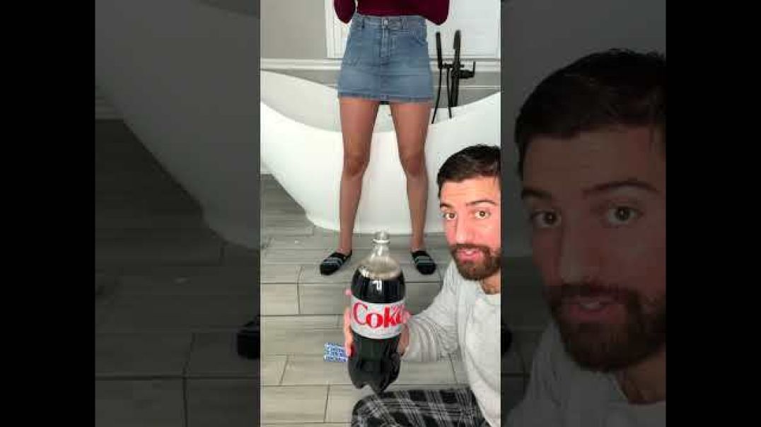 Coke & Mentos Prank on Girlfriend - Shorts