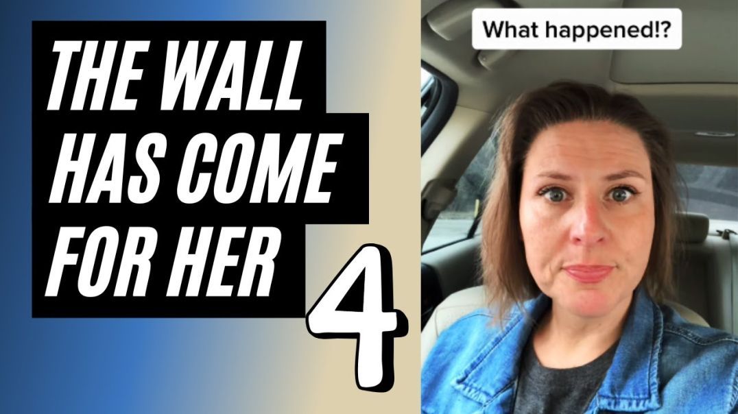 Woman Realizes She Hit The Wall.