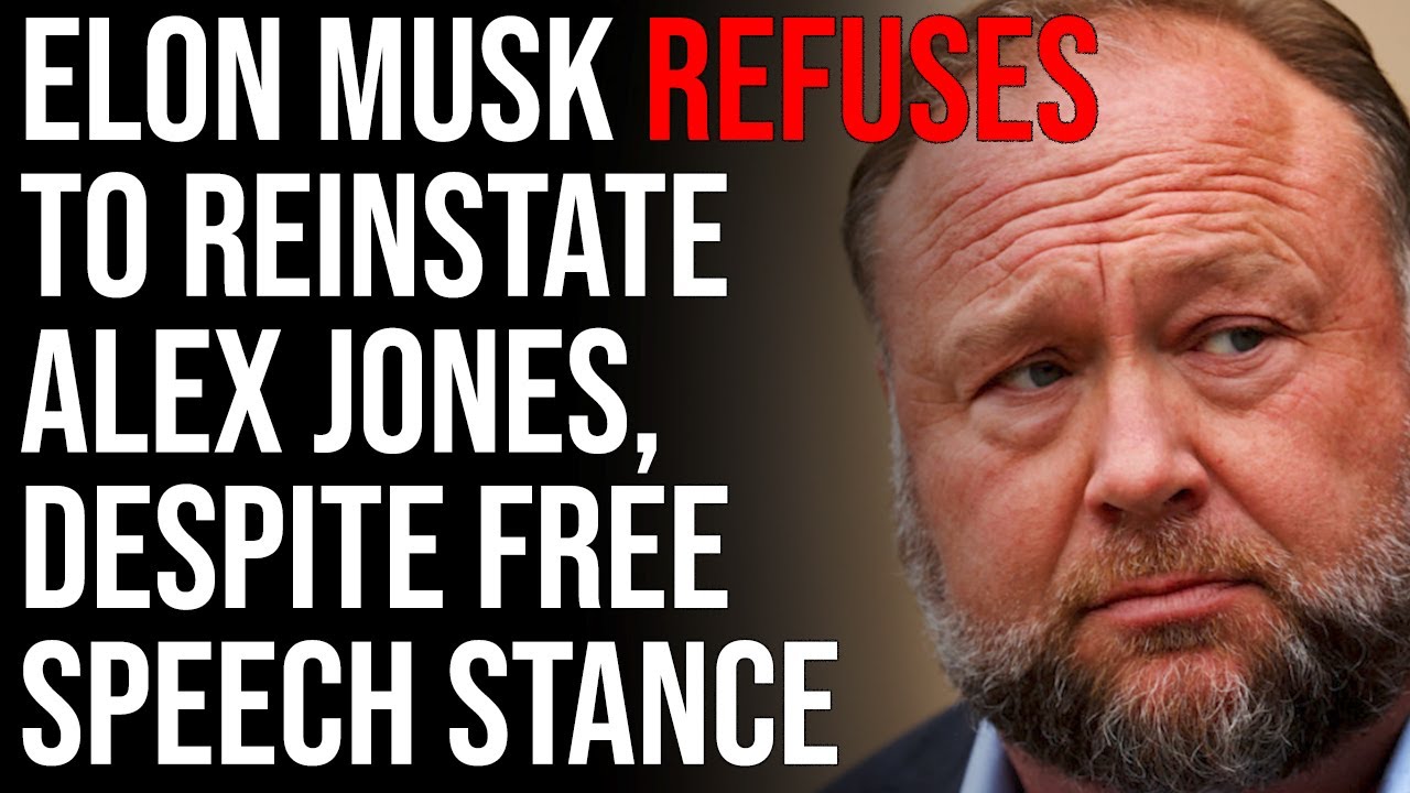 Elon Musk REFUSES To Reinstate Alex Jones, Contradicting His Free Speech Stance