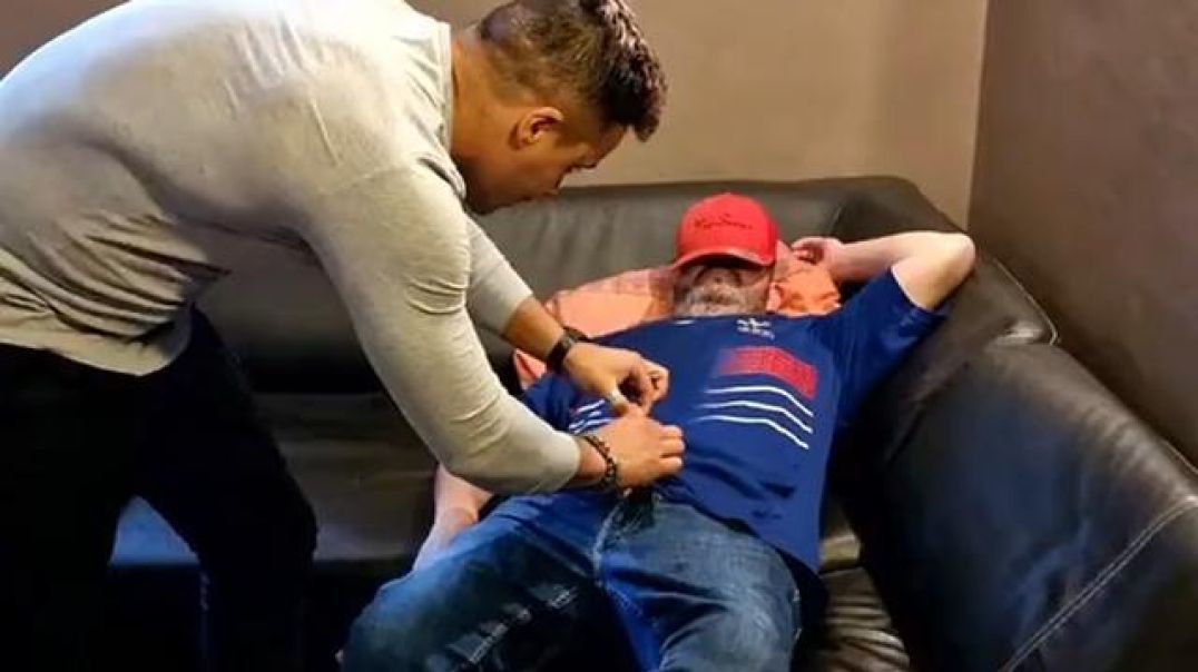 Sleeping man gets his dick chopped off prank.