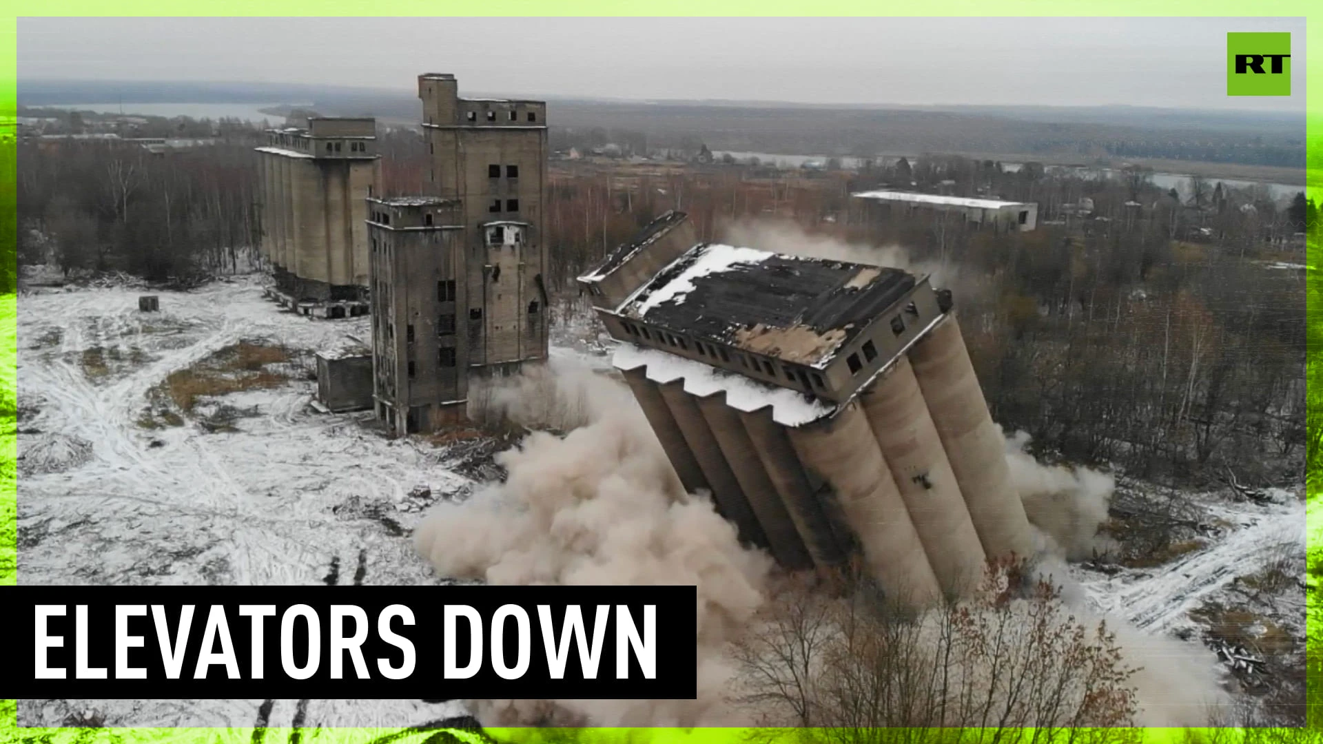 Abandoned elevators demolished in Russia