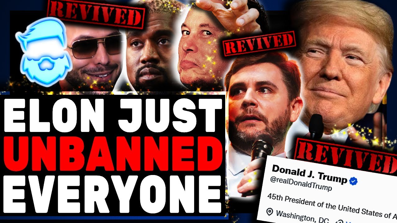 Leftists Erupt As Elon Musk UNBANS Donald Trump, Project Veritas, Andrew Tate & More!