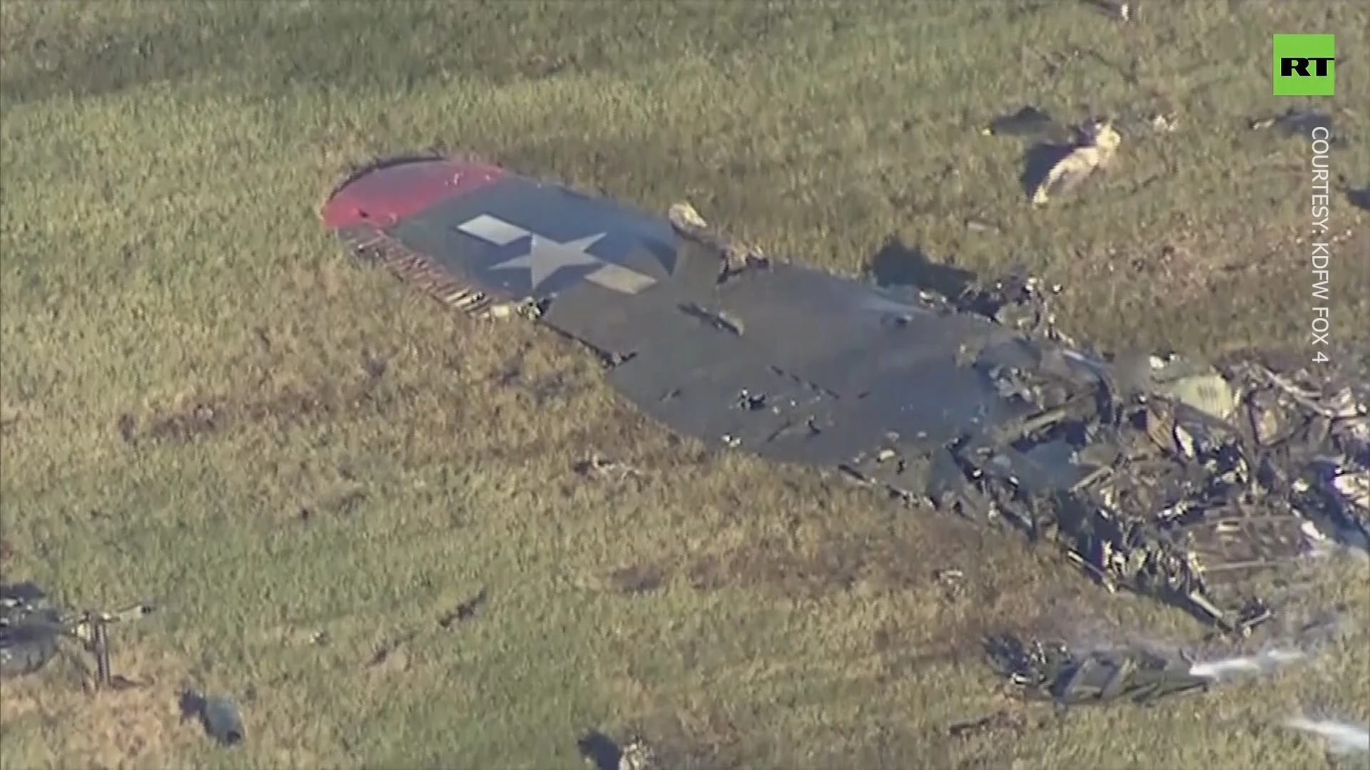 Debris scattered: Aftermath of Dallas planes crash