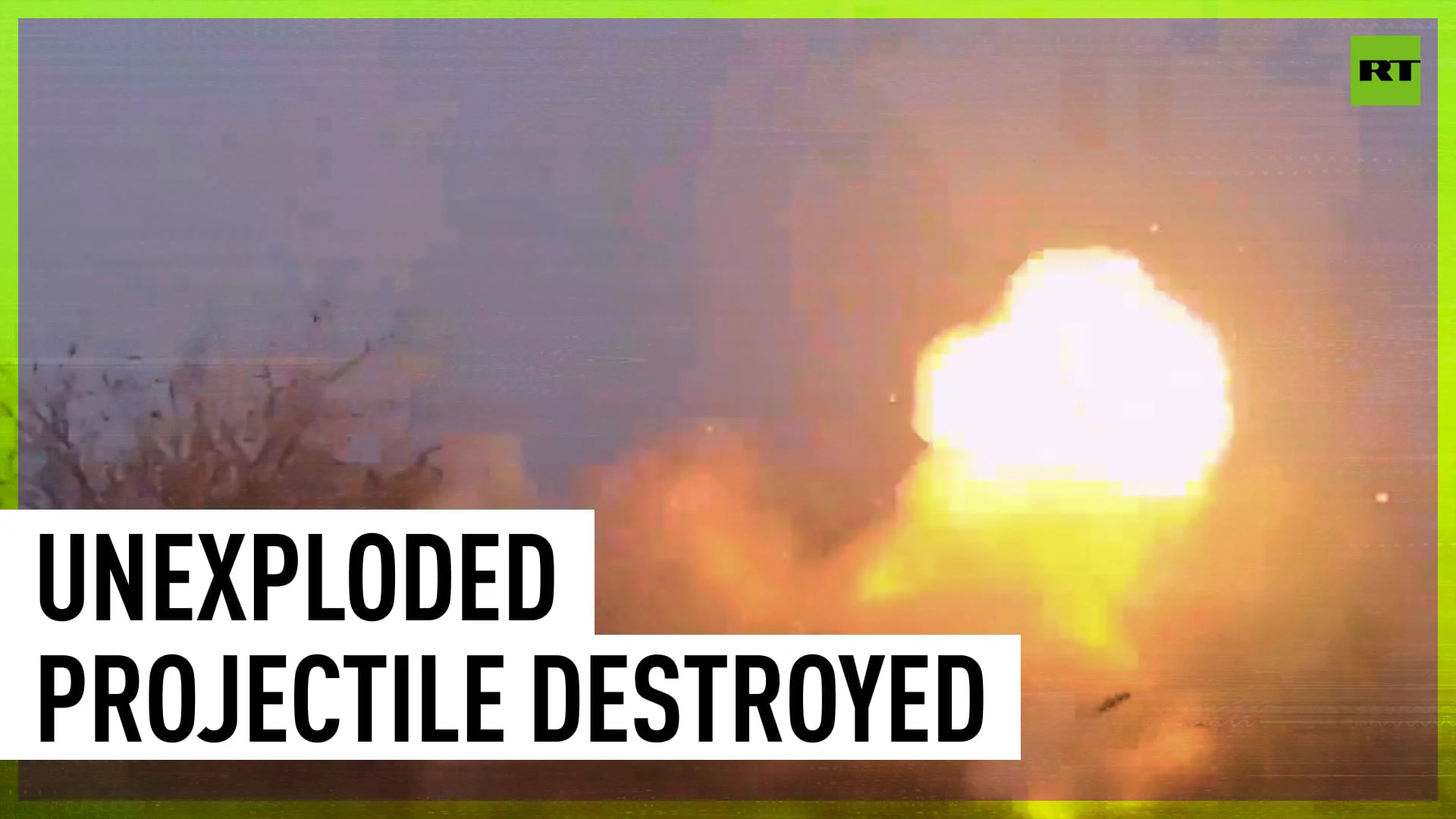 Russian sappers destroy Ukrainian projectile