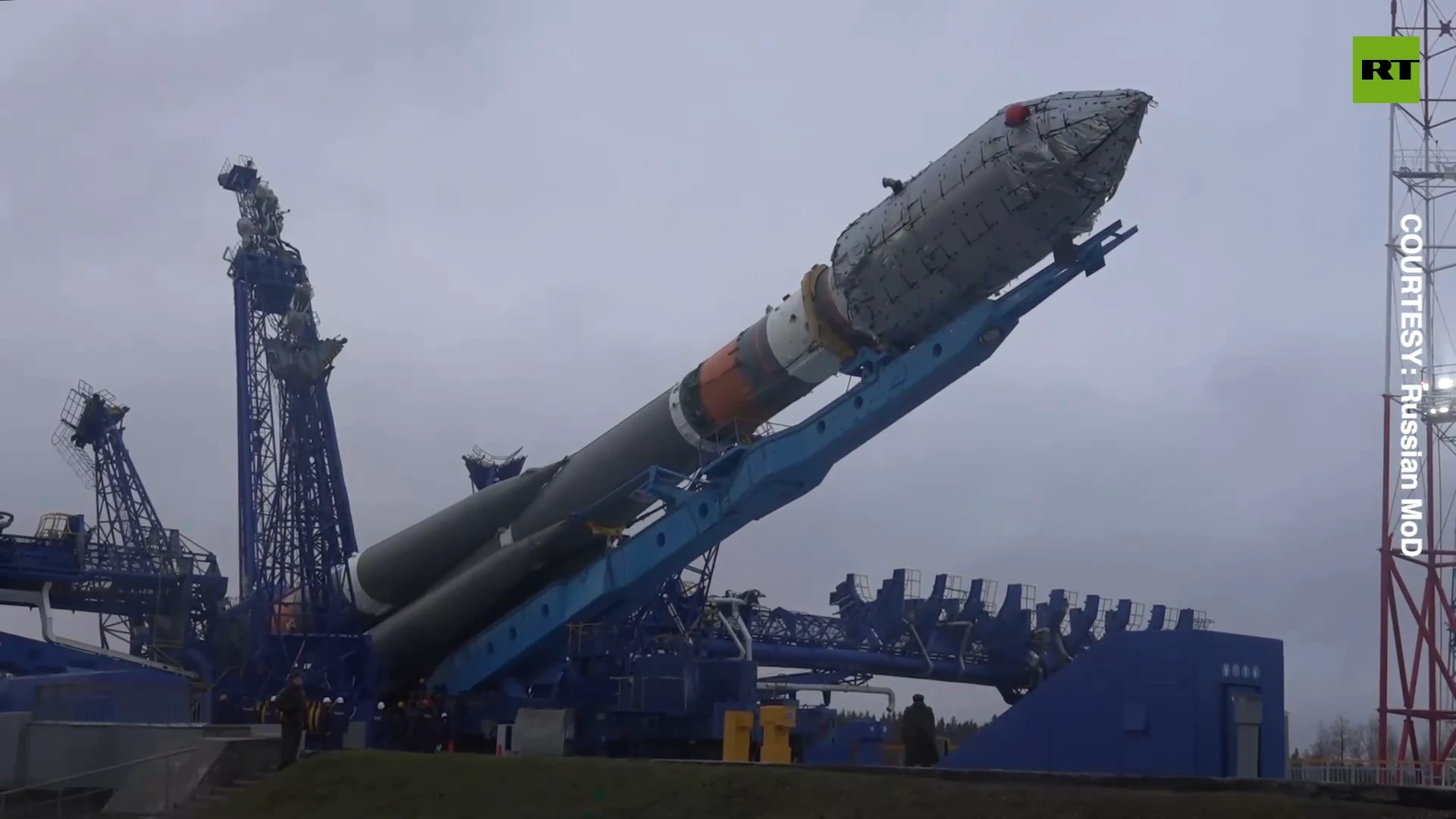 Launch of Soyuz-2.1B carrier rocket from Plesetsk cosmodrome