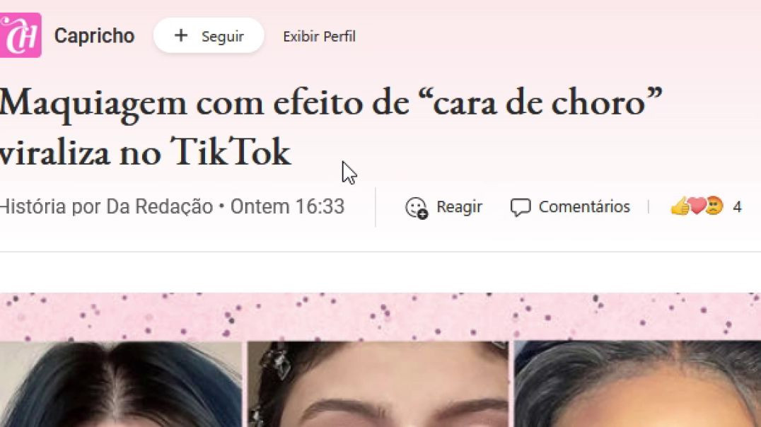 Maquiagem com "EFEITO DE CHORO"