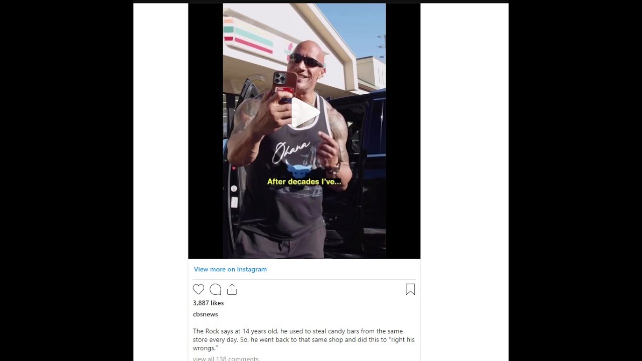 Dwayne Johnson Virtue Signaling With Snickers at 7-11!