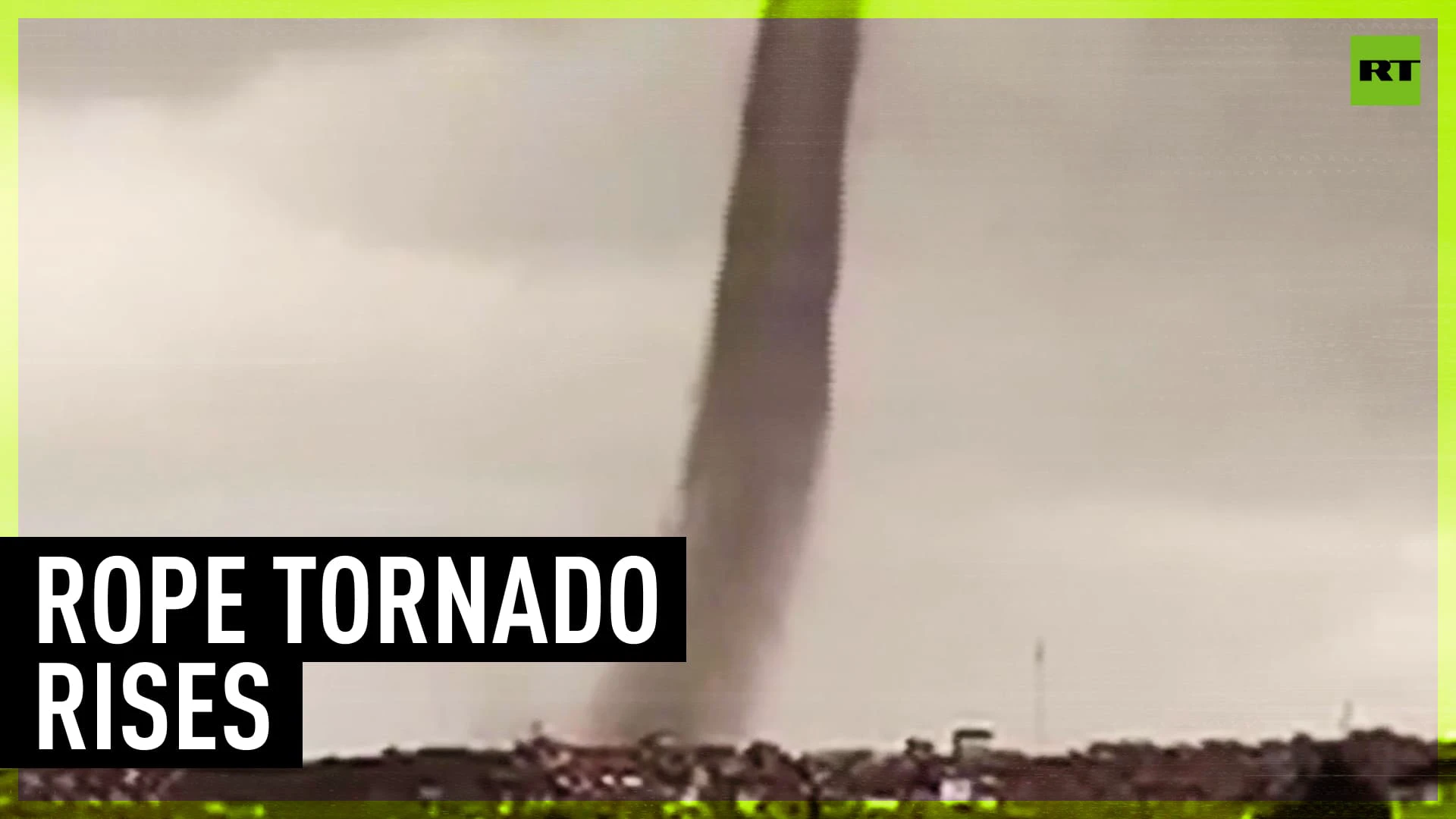 Small tornado twists over Bolivian city of El Alto