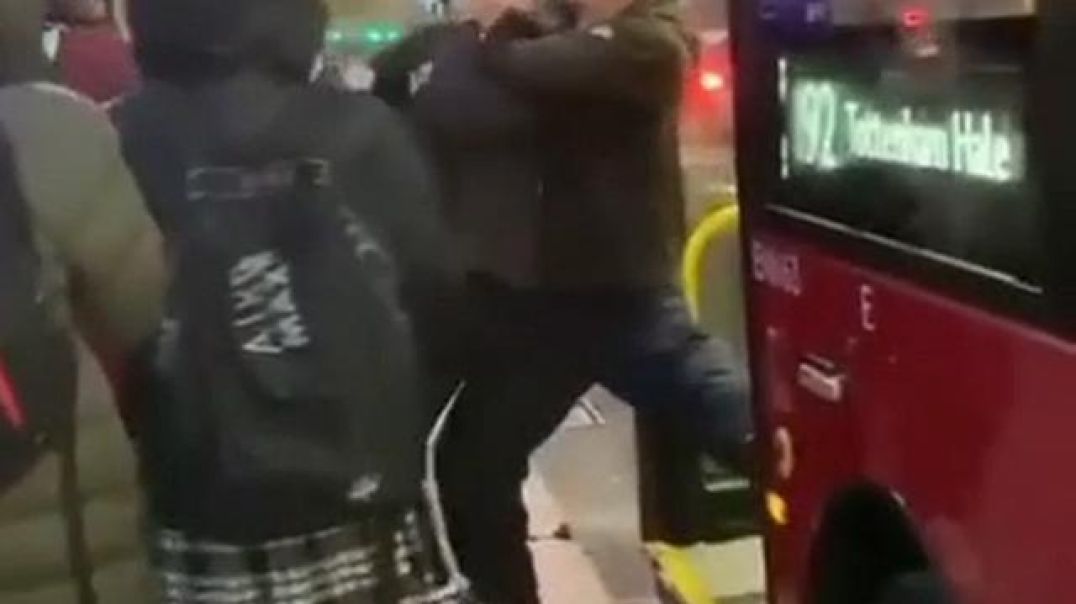 Bus driver defends himself against gang of rabid teenage girls in former English city of London.