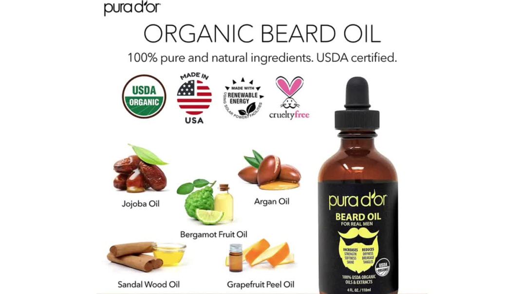 How to Grow a Beard with PURA D'OR Organic Beard Oil