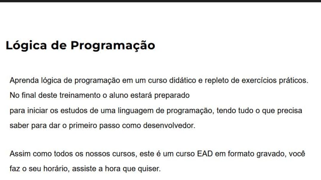 Curso - Lógica de Programação