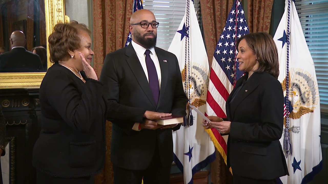 Vice President Harris Ceremonially Swears In Director Sandra Thompson