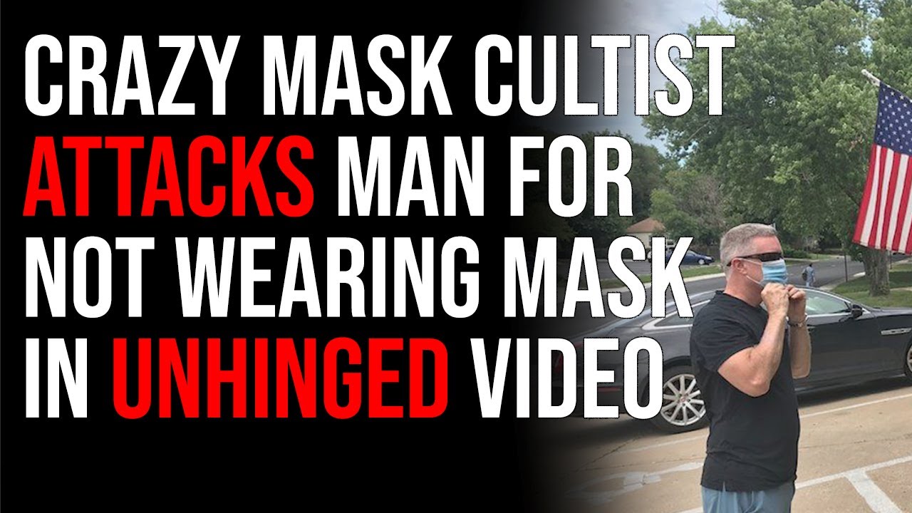 Crazy Mask Cultist ATTACKS Man For Not Wearing Mask In Unhinged Video