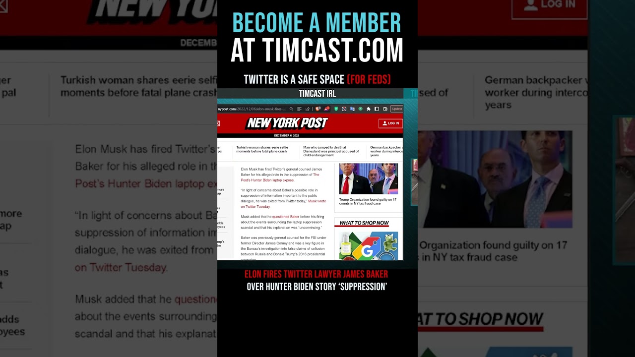 Timcast IRL - Twitter Is A Safe Space (For Feds) #shorts