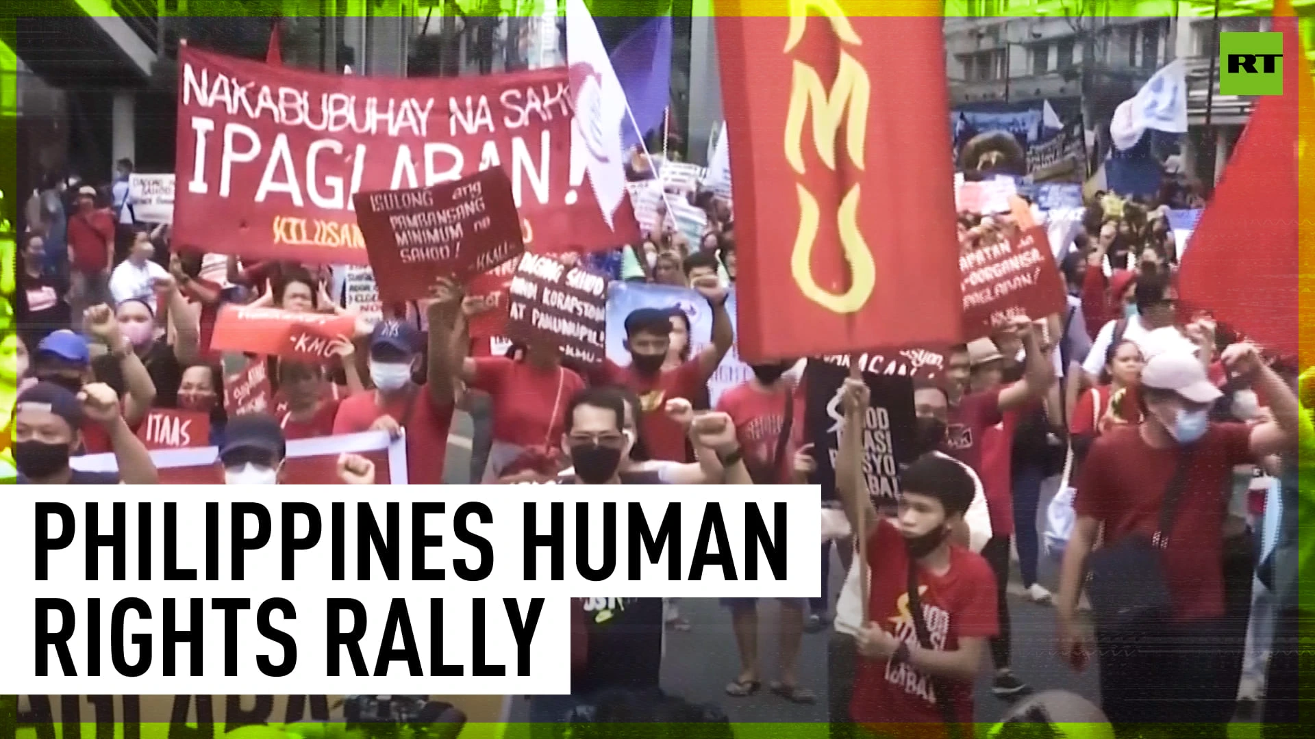 Manila residents protest on International Human Rights Day