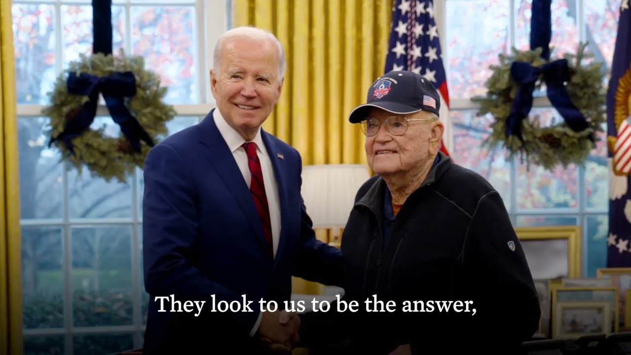 President Biden Welcomes World War II Veterans to the White House.