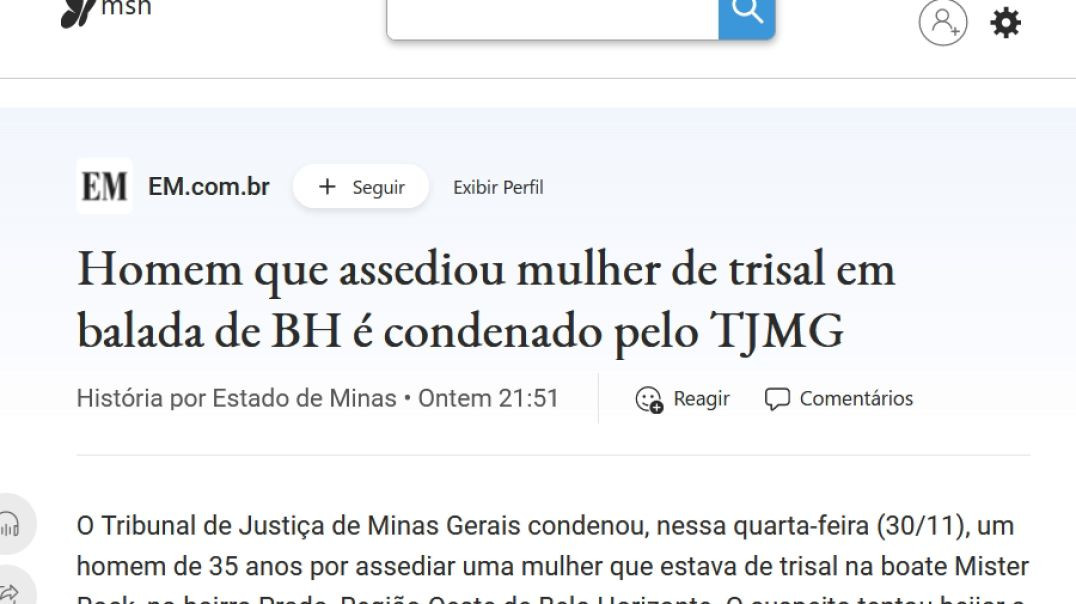 Homem assediou mulher de TRISAL - Novos Golpes ?