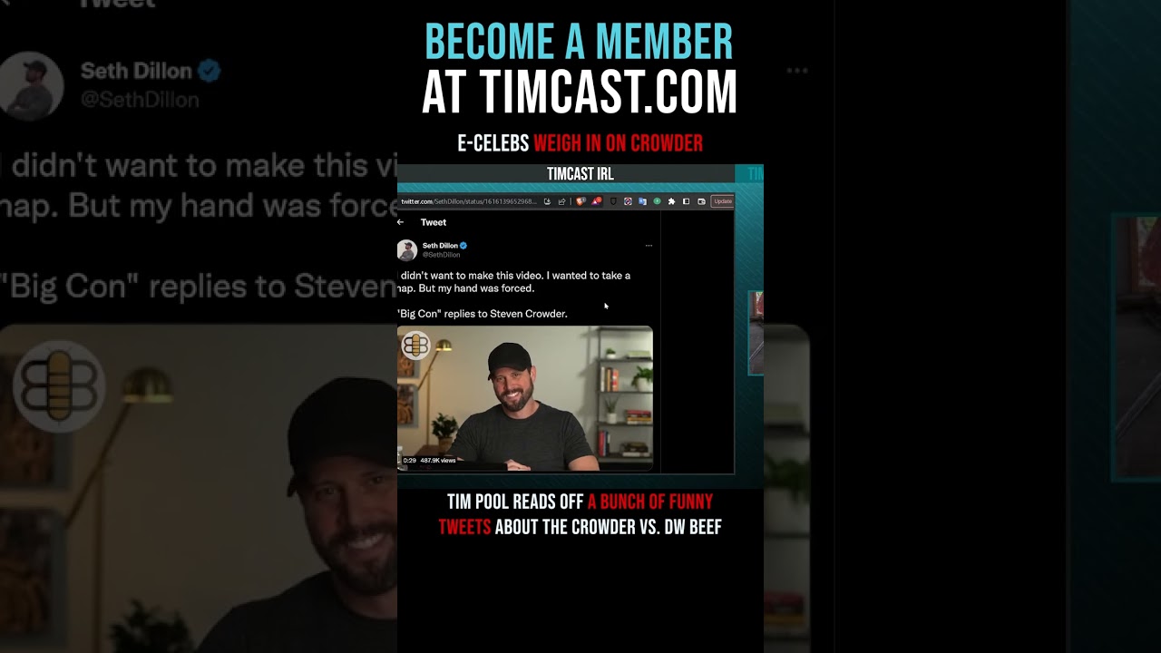 Timcast IRL - E-Celebs Weigh In On Crowder #shorts