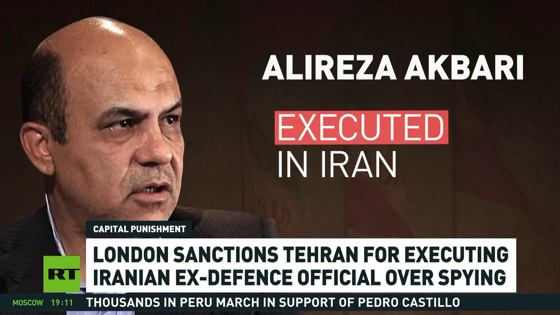 London sanctions Teheran for executing ex-defense official over spying