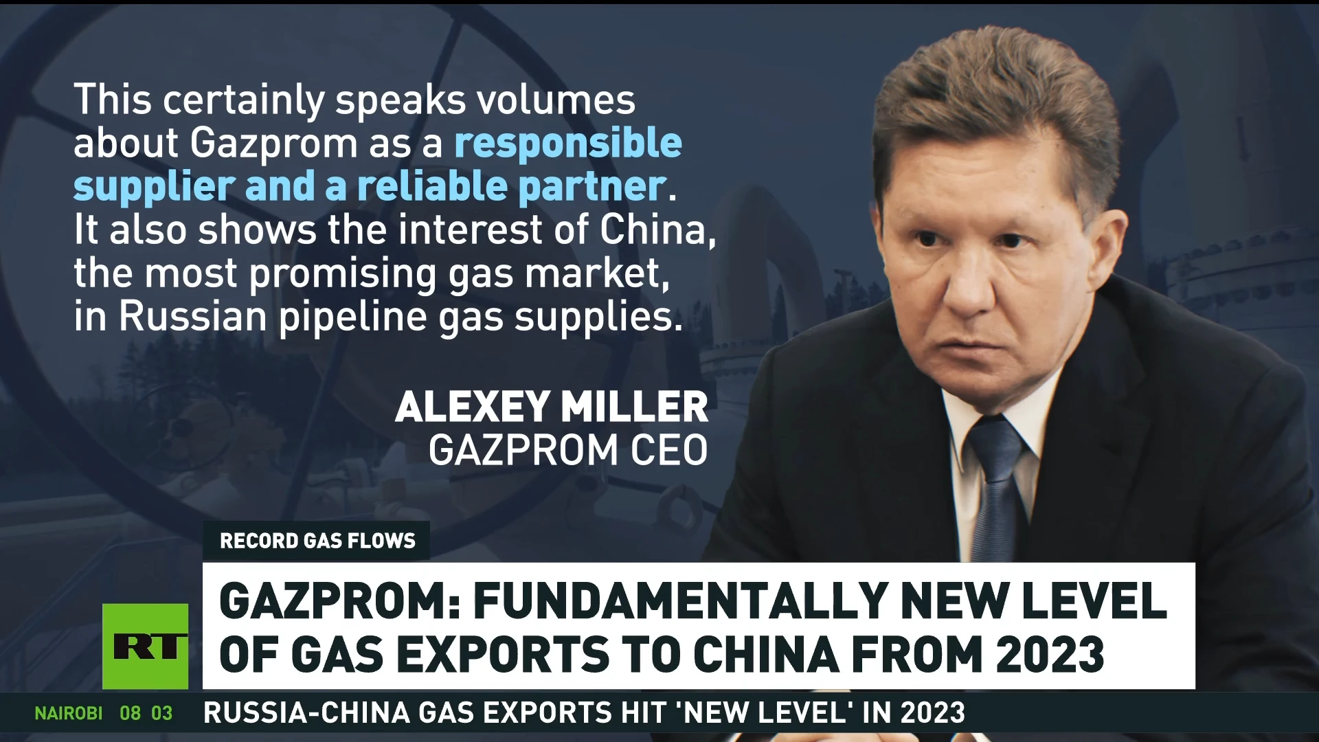 Russia reveals ‘fundamentally new level ’ of gas supplies to China