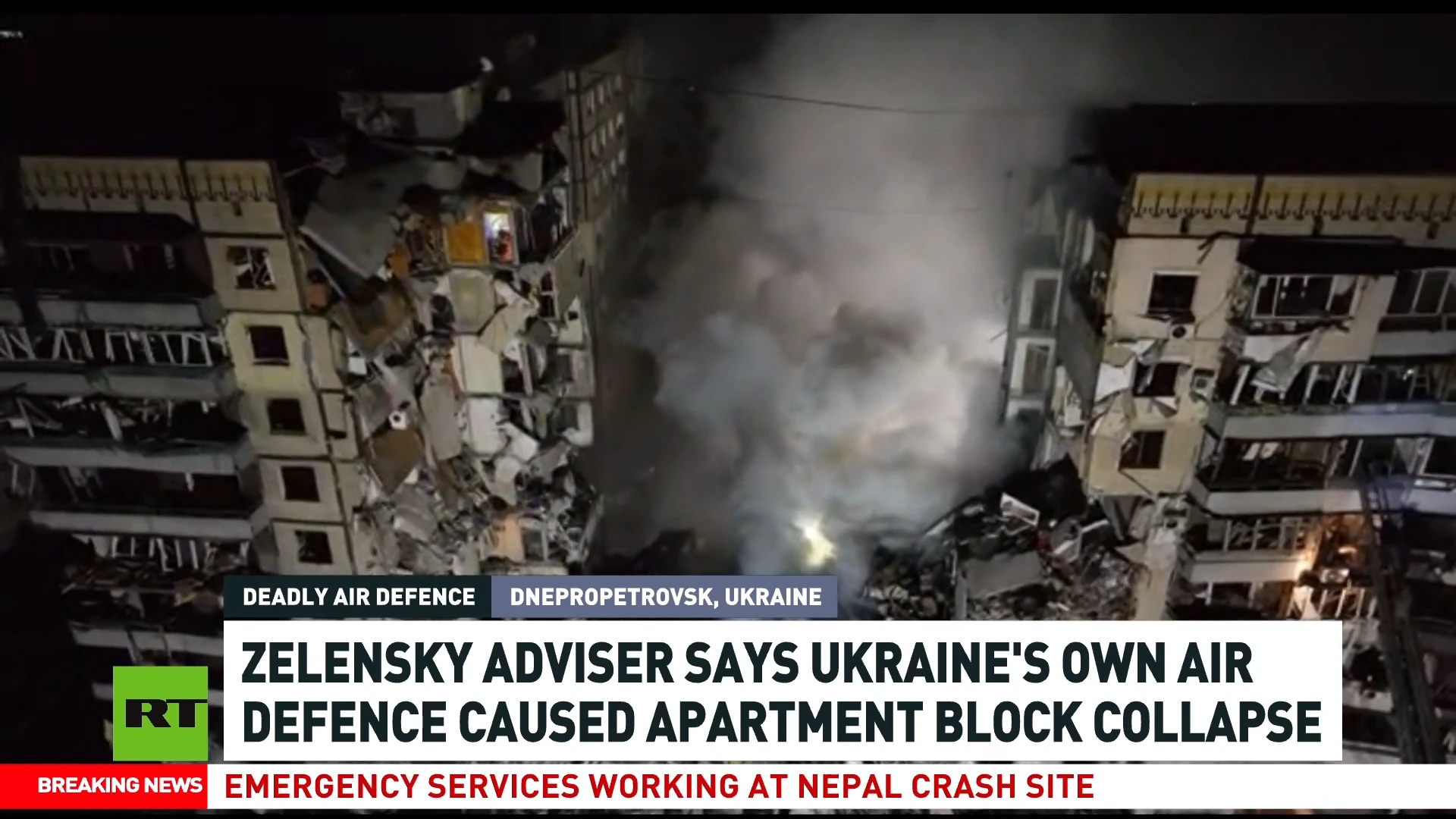 Kiev's own air defense caused missile to fall on apartment block - Zelensky aide