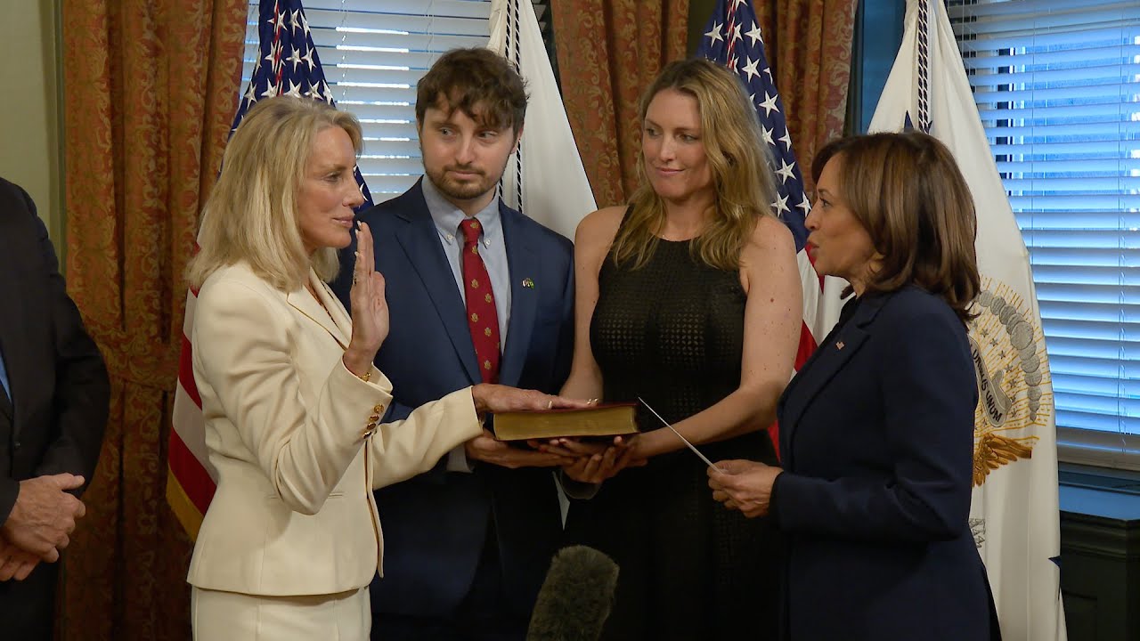 Vice President Harris Ceremonially Swears In Ambassador Elizabeth Bagley as Ambassador to Brazil