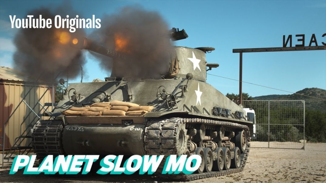 WWII Tanks Firing in Slow Motion - Soviet 152mm Artillery 10 minutes + Round Deflection