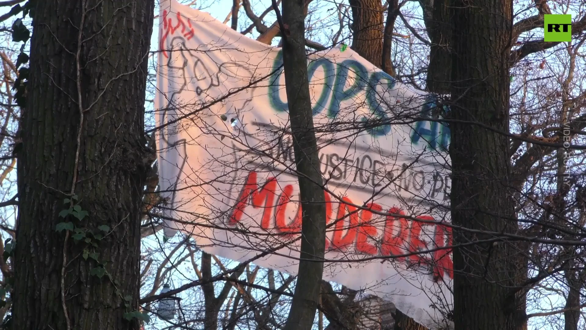 German police guard felling of Frankfurt forest following eviction of protesters