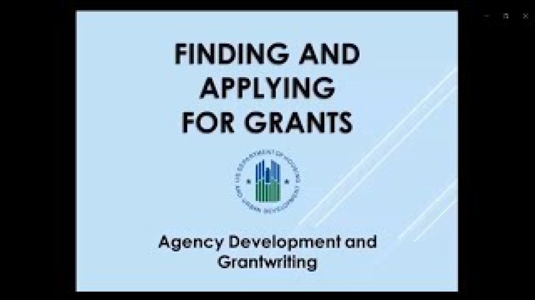 HUD Agency Development/Grant Writing Workshop: Finding and Applying for Grants