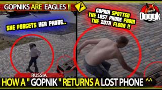 HOW A " GOPNIK " RETURNS A LOST PHONE ^^ (RUSSIA)