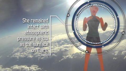 First sex doll launched into space reaches new heights, then blows over Nevada