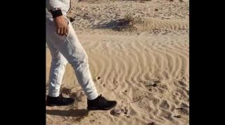 This dude see's a landmine out in the desert in Syria. So he steps on it to see if it is real...