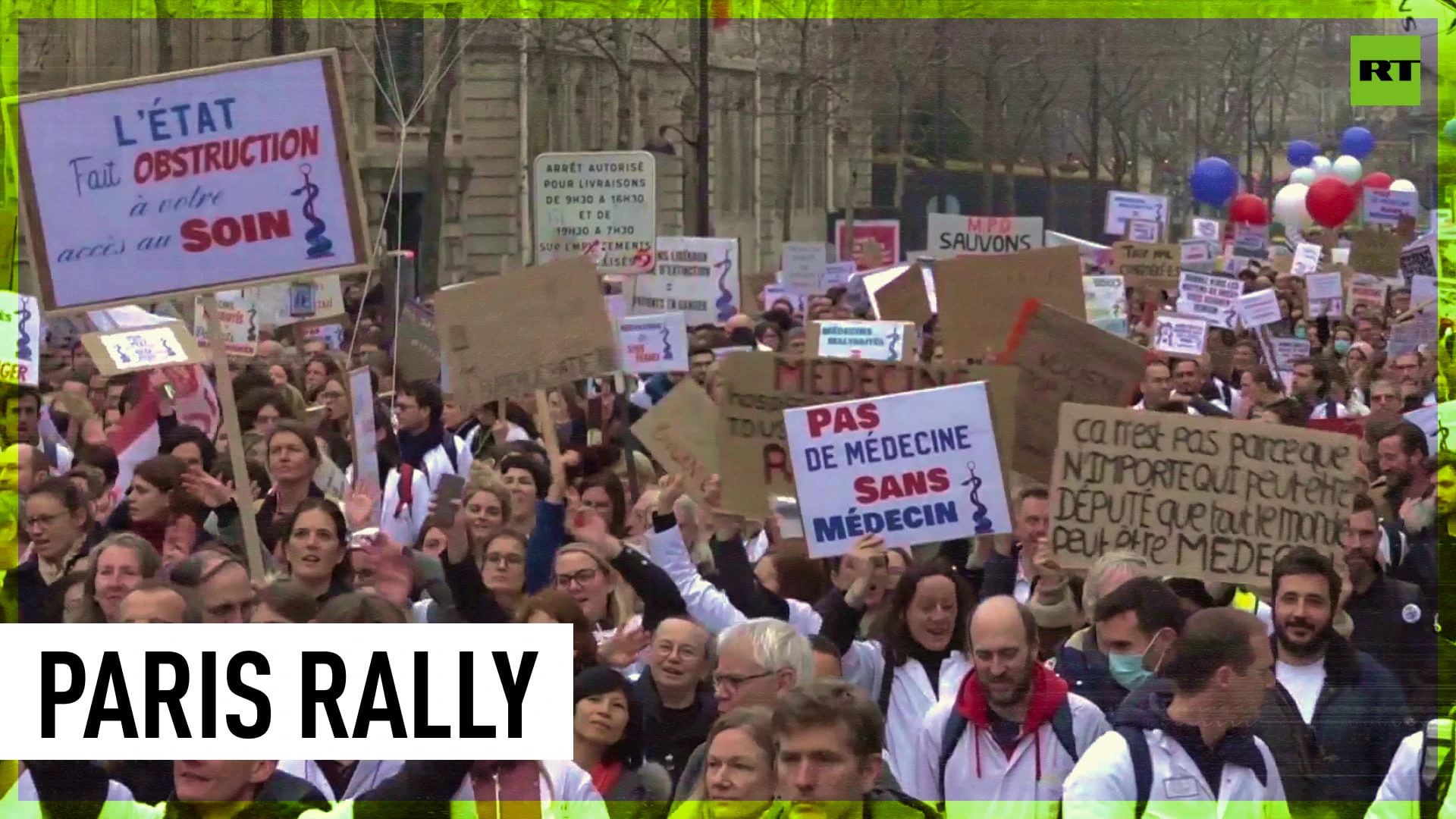 Medical workers protest in France