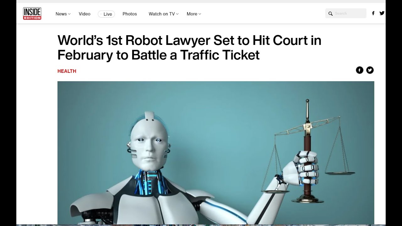 Will Worlds First Robot AI Lawyer Begin Work in February?