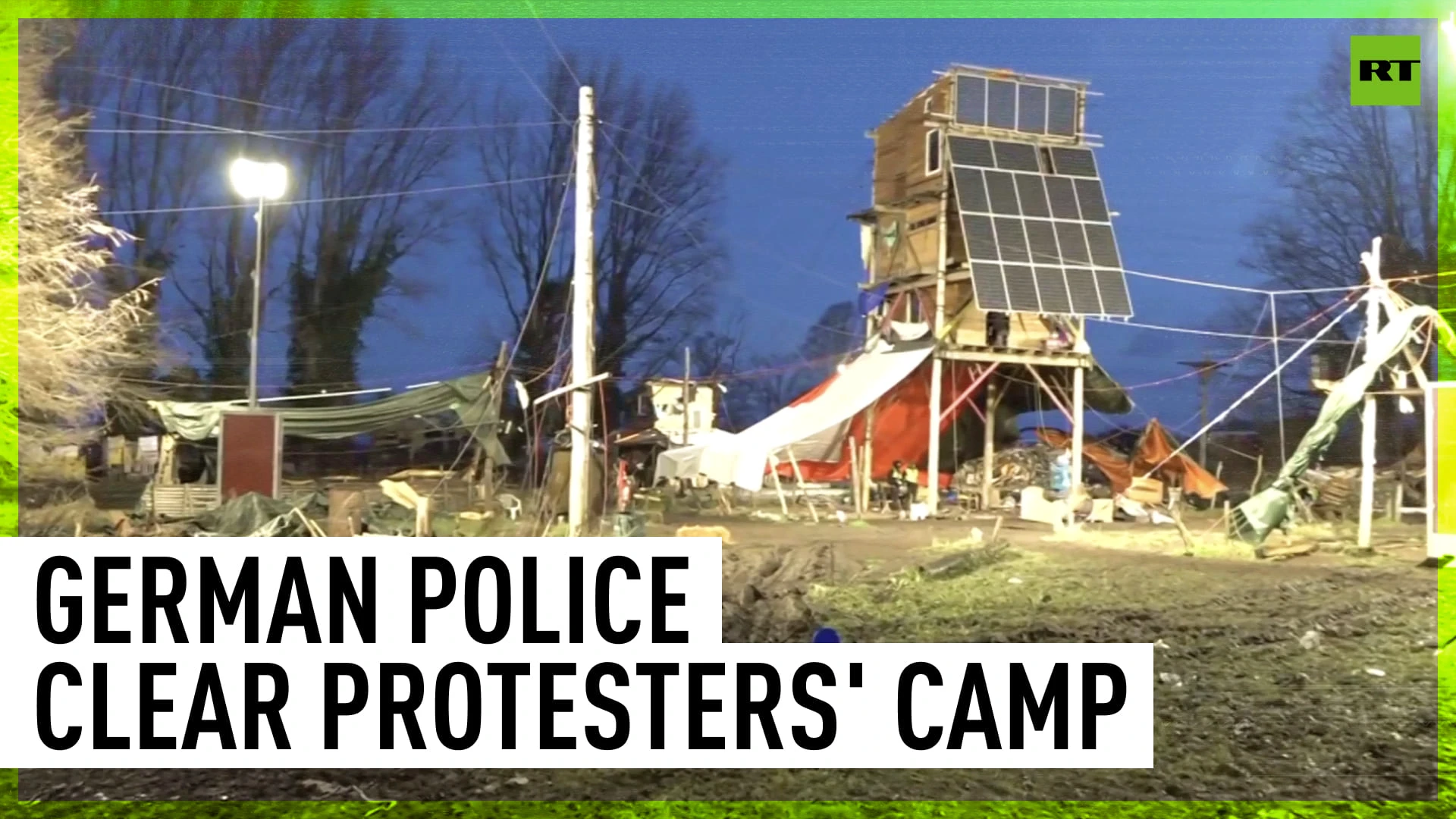 German protest camp evictions continue, two activists arrested