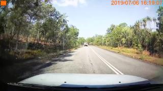 Kangaroo jumps into car windscreen - Litchfield national park
