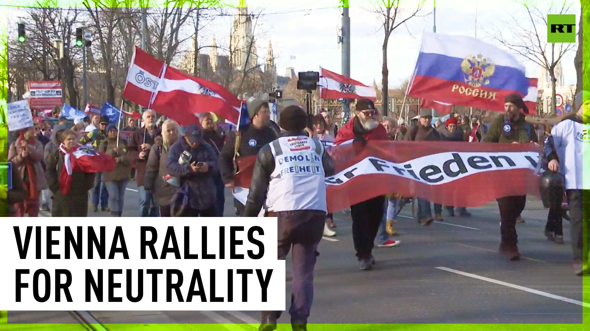 Rally for Austria’s neutrality in Ukraine conflict hits Vienna streets